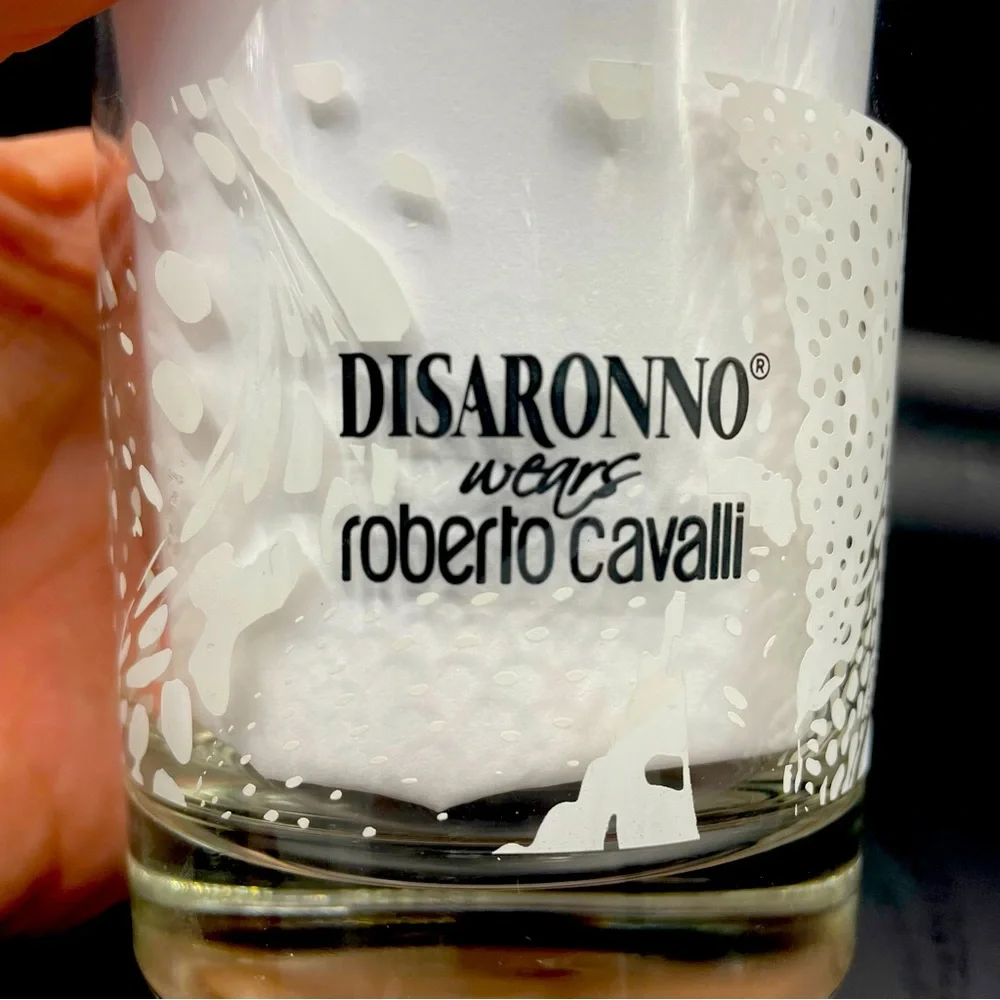 Disaronno Wears Roberto Cavalli Rocks Glass (x3) plus 1 Wears Missoni Glass